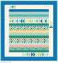Childhood Adventure Quilt Kit featuring colorful strip piecing, flying geese accents, and Brave Your Way fabrics by Cayla Naylor for Riley Blake Designs. Includes the free pattern, quilt top, and binding. Preorder ships September 2026.