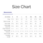 Shirt Size chart for Comfort Colors brand shirts