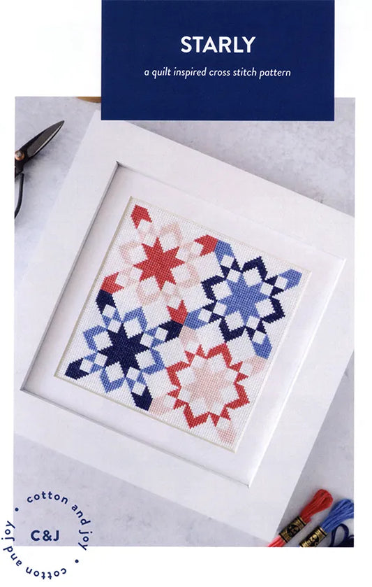 Starly Cross stitch in red white and blue
