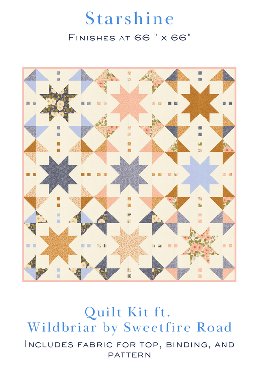 Starshine Quilt kit featuring Wildbriar by Sweetfire Road.  