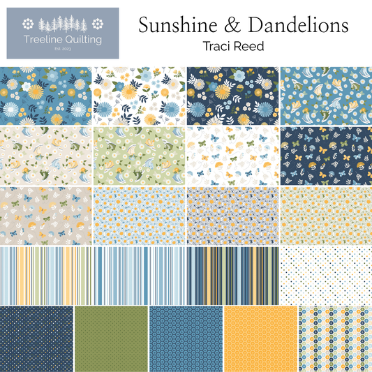 Sunshine and Dandelions fabric collection by Traci Reed for Riley Blake 
