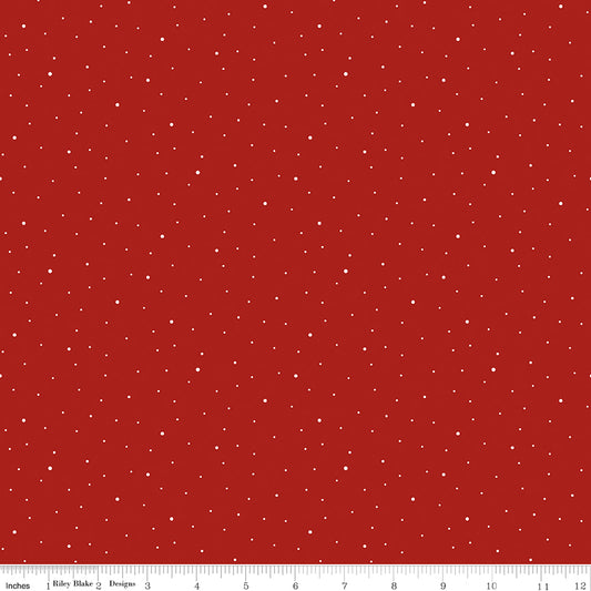 Dapple Dot 108 Inch Wide Back - Barn Red Yardage