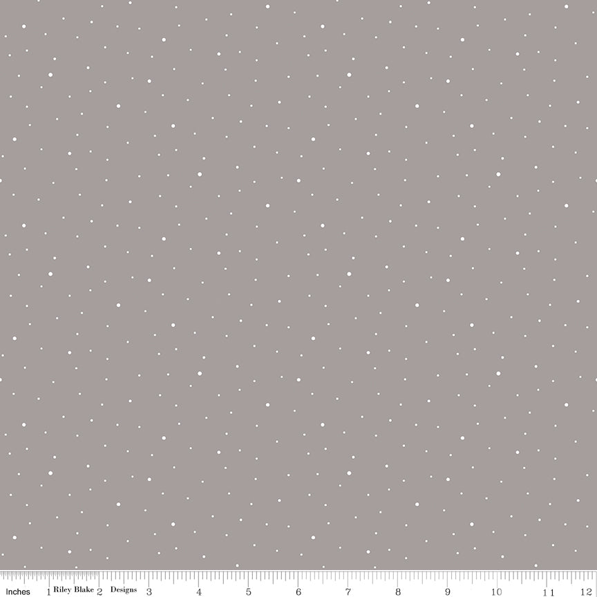 Dapple Dot 108 Inch Wide Back - Riley Gray Yardage