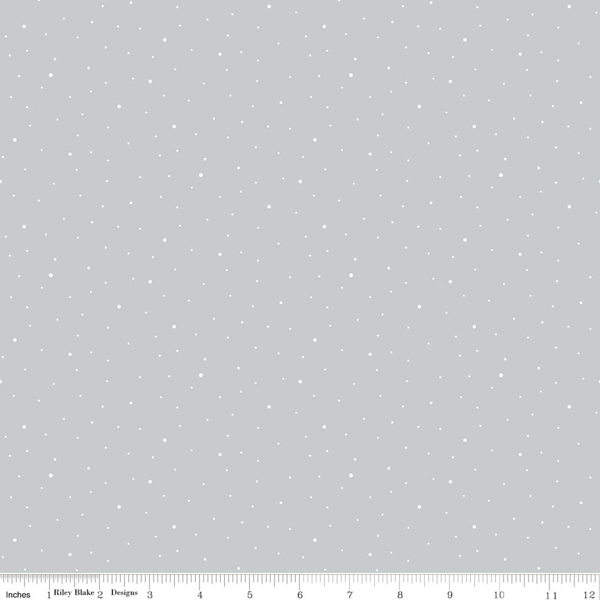 Dapple Dot 108 Inch Wide Back - Silver Yardage