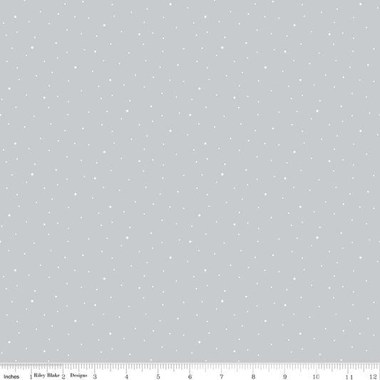Dapple Dot 108 Inch Wide Back - Silver Yardage