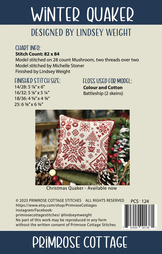 Winter Quaker Cross Stitch Pattern