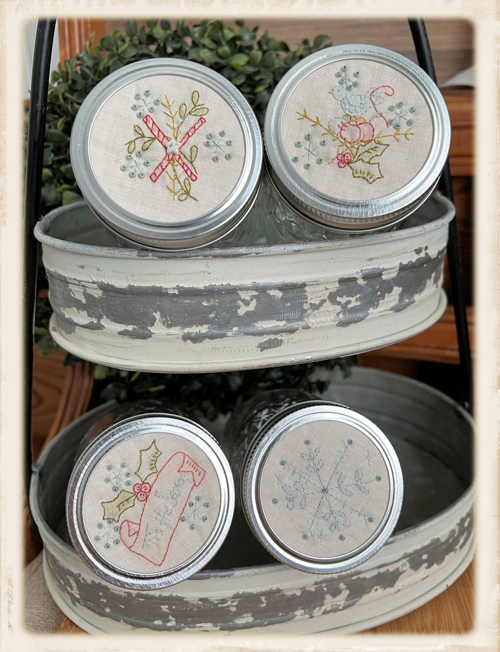 Christmas Jars Embroidery Pattern Set – Plumcute Designs