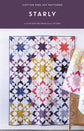 Starly quilt pattern cover by Cotton and Joy featuring a modern star quilt design with bold geometric blocks and clean patchwork layout.
