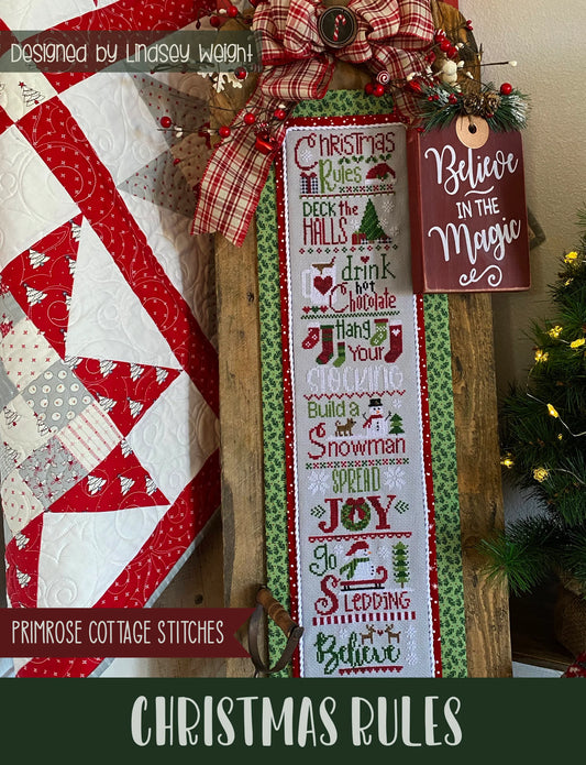 Christmas Rules Cross Stitch Pattern