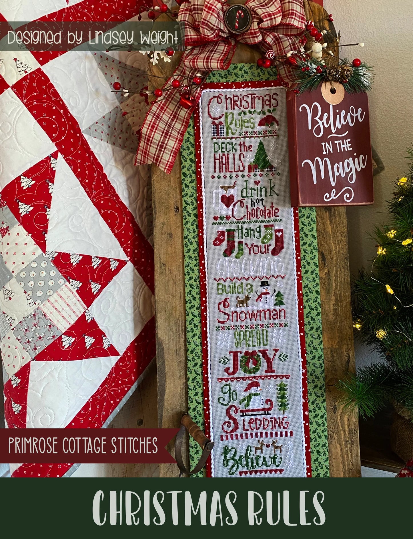 Christmas Rules Cross Stitch Pattern
