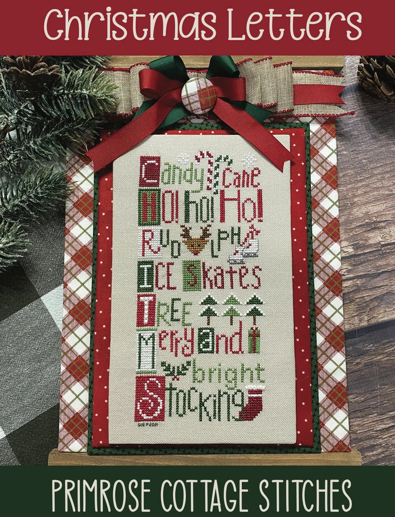 Christmas Letters Cross Stitch Pattern