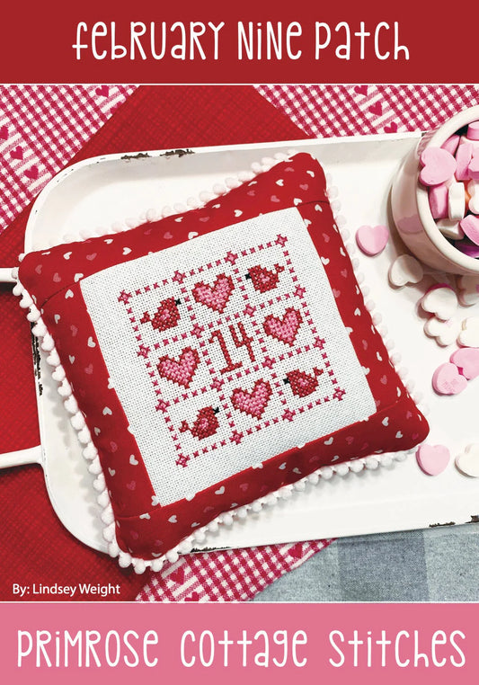 February Nine Patch Cross Stitch Pattern