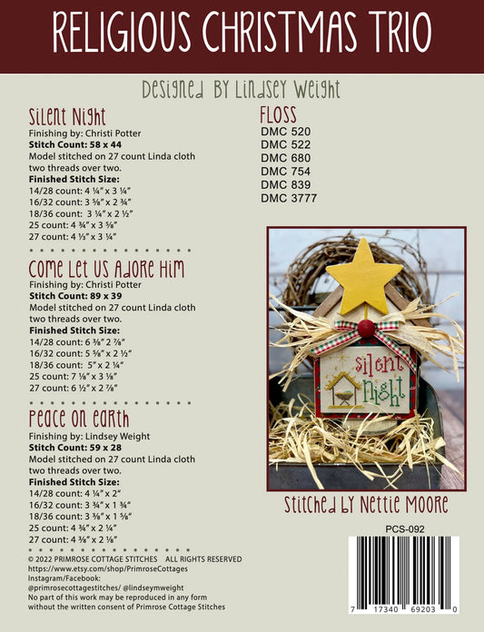 Religious Christmas Trio Cross Stitch Pattern