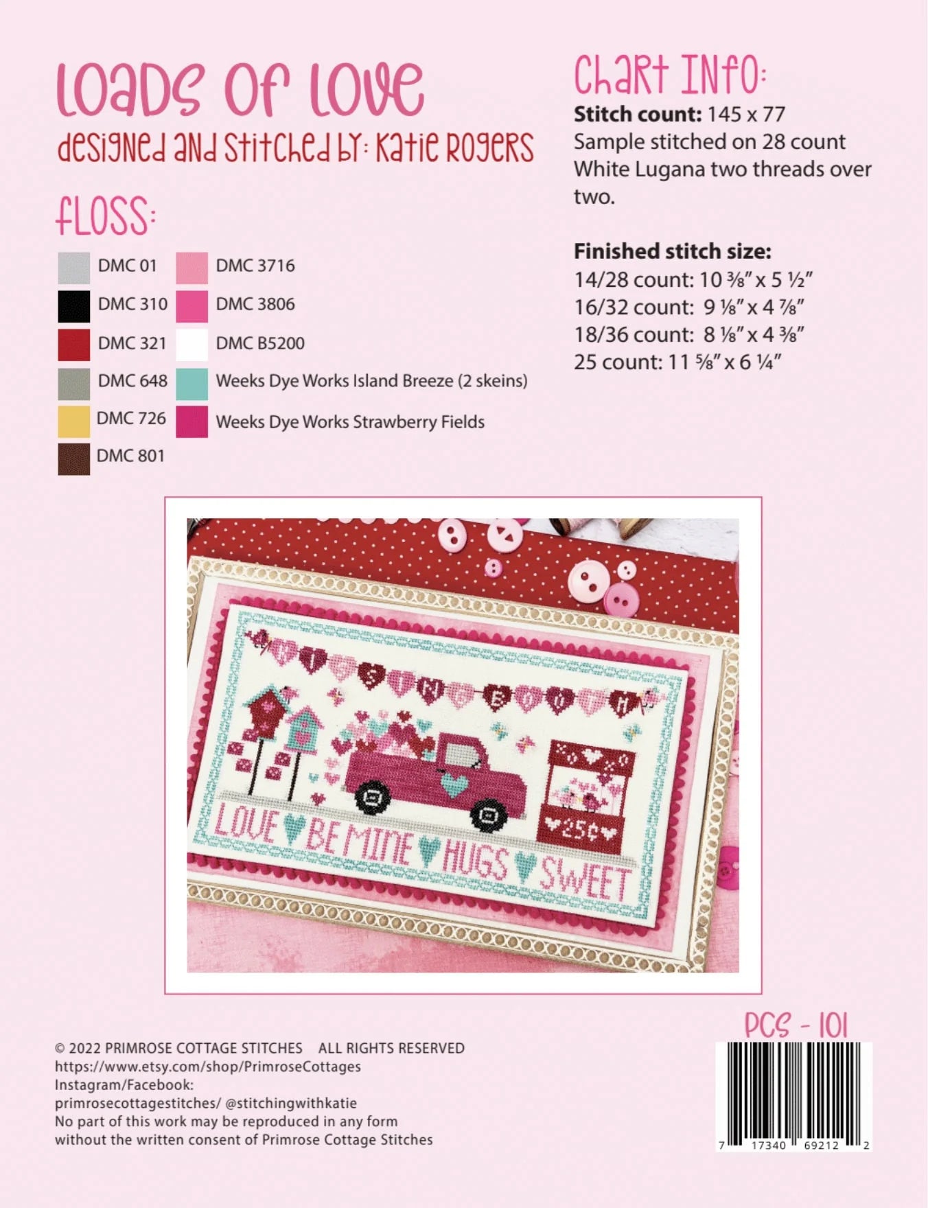 Loads of Love Cross Stitch Pattern