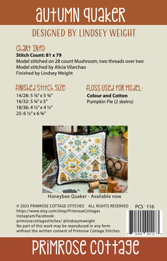 Autumn Quaker Cross Stitch Pattern
