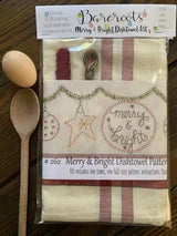 Merry & Bright Dishtowel Embroidery Kit – Bareroots